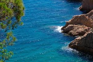 oländig kust, medelhavs kust i de katalansk costa brava, sant feliu de guixoler foto