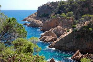 oländig kust, medelhavs kust i de katalansk costa brava, sant feliu de guixoler foto