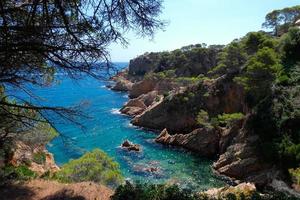 oländig kust, medelhavs kust i de katalansk costa brava, sant feliu de guixoler foto