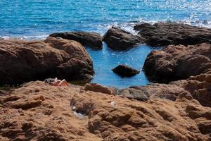 se av de katalansk costa brava, sant feliu de guixoler, Spanien foto