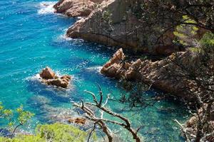 oländig kust, medelhavs kust i de katalansk costa brava, sant feliu de guixoler foto