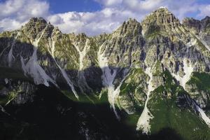 se från de berg sadel kreuzjoch foto