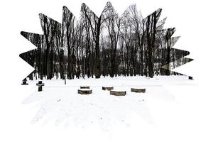 digital illustration vinter snö bakgrund foto