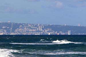 haifa Israel juni 13, 2020. haifa - en hamn stad på de medelhavs kust foto