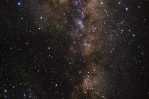 stänga upp av mjölkig sätt galax med stjärnor och Plats damm i de universum foto
