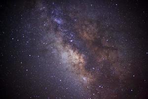 mitten av Vintergatan galaxen, lång exponeringsfotografi foto