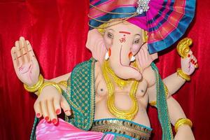 Lycklig ganesh chaturthi, hindu Gud ganesha. foto