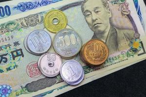 japansk yen, mynt, pengar foto