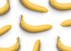 gul banan på en vit bakgrund foto