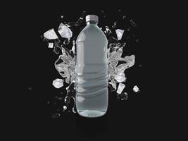 vatten flaska attrapp 3d tolkning design foto