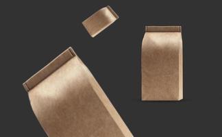 papper kaffe väska attrapp design foto