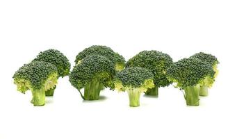 broccoli isolerad på vit bakgrund foto