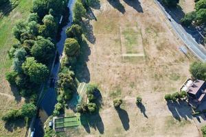 antenn se av cricket jord på lokal- offentlig parkera av hemel hampstead England bra storbritannien foto