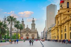 plaza de las armas square i santiago chile foto