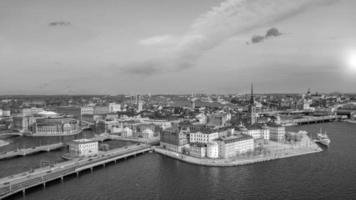 stockholm gammal stad stad horisont, stadsbild av Sverige foto