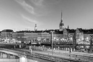 stockholm gammal stad stad horisont, stadsbild av Sverige foto