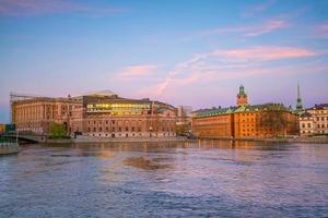 stockholm gammal stad stad horisont, stadsbild av Sverige foto