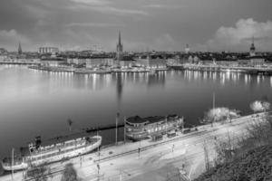 stockholm gammal stad stad horisont, stadsbild av Sverige foto