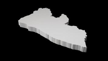 Liberia 3d Karta geografi kartografi och topologi hav svart yta 3d illustration foto
