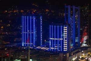 blå byggnader i istanbul foto