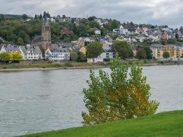 koblenz och de flod Rhen foto