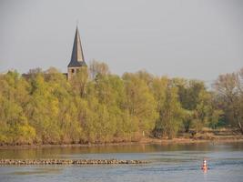 de Rhen flod nära cologne foto