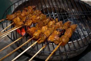 chiken satay, grillad foto