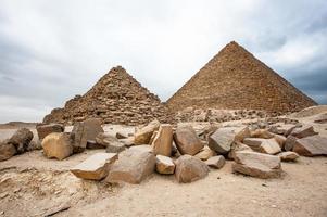 giza nekropolis, giza platå, Egypten. unesco världsarv foto