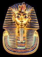 tutankhamons gyllene begravning mask foto
