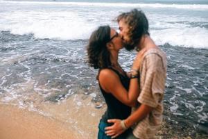 par på en tropisk strand foto