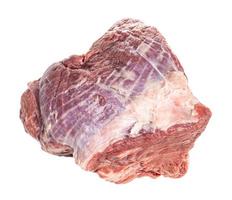 bit av rå kött för matlagning steka nötkött isolerat foto