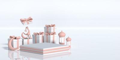 3d podium ramadan kareem foto