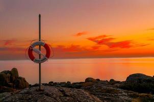 trevlig landskap över de trevlig stad i Sverige foto