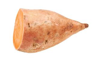 cutted knöl av ljuv potatis batata isolerat foto