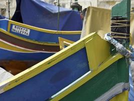 marsaxlokk, malta, 2017- de hamn av marsaxlokk på malta ö foto