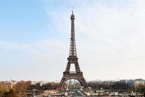 eiffel torn från trocadero i paris foto