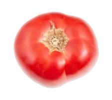 organisk stor röd tjurar hjärta tomat isolerat foto