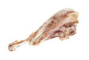 enda kokt Kalkon kycklingben isolerat på vit foto