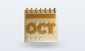 3d kalender oktober foto