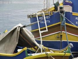 marsaxlokk, malta, 2017- de hamn av marsaxlokk på malta ö foto