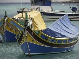 marsaxlokk, malta, 2017- de hamn av marsaxlokk på malta ö foto