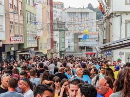 mugardos, en koruna, galicien, Spanien bläckfisk fest 2018-07-14 foto