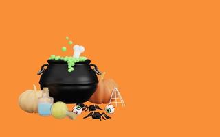 3d illustration av Lycklig halloween foto