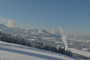 vinter bergslandskap foto