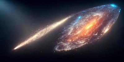 nebulosa Vintergatan och galaxer i Plats 3d foto