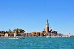 Venedig stad panorama från bigwater se. Italien foto