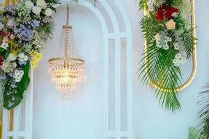 bröllop blommor, bröllop fast egendom, bröllop interiörer. dekorationer. blommor. foto