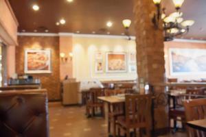 restaurang oskärpa med bokeh bakgrund foto