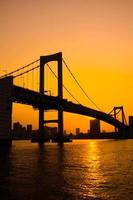 tokyo bukten vid regnbågens bro foto