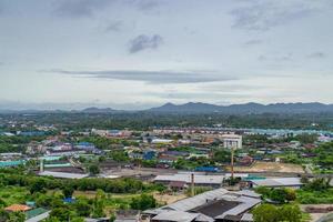 thailand pattaya stad chonburi provins landskap från Drönare se i de öppen himmel med de dagsljus foto